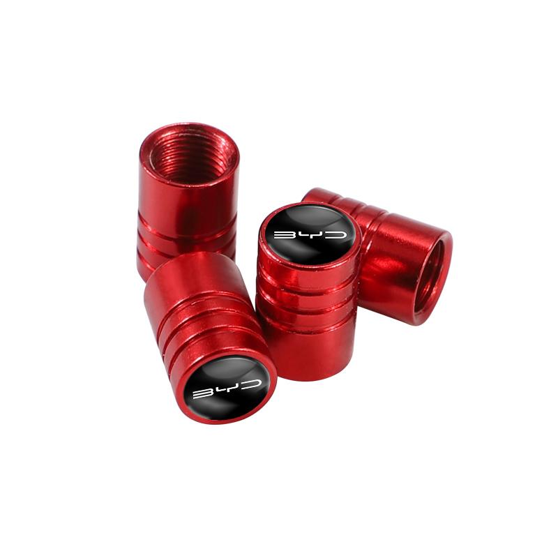 4PCS Metal Alloy Car Wheel Tire Valve Stem Caps For BYD F3 E6 Yuan Plus Atto F0 G3 I3 Ea1 Song Max Tang Dmi F3 2din 2014 G6 Qin