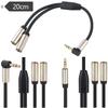 Headset Splitter, 3.5mm Headphone Mics Splitter Cable for Headset 3.5mm Male To 2 Female Microphones Headphone Splitter