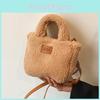 2023 Nova Bolsa Popular Feminina de Pelúcia de Pele de Ovelha Bolsa Transversal Macia Bolsa Balde de Lã