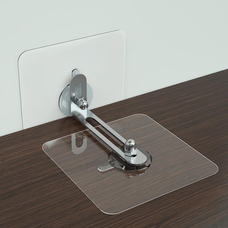 Punch-Free Safety Lock: Anti-Tip Device for Cabinets, Wardrobes, and Bookshelves.