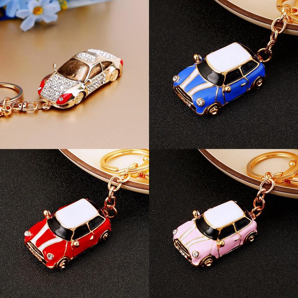 Stunning Rhinestone Car Model Keychain Elegant Metal Keyring Perfect For Gifts And Accessories