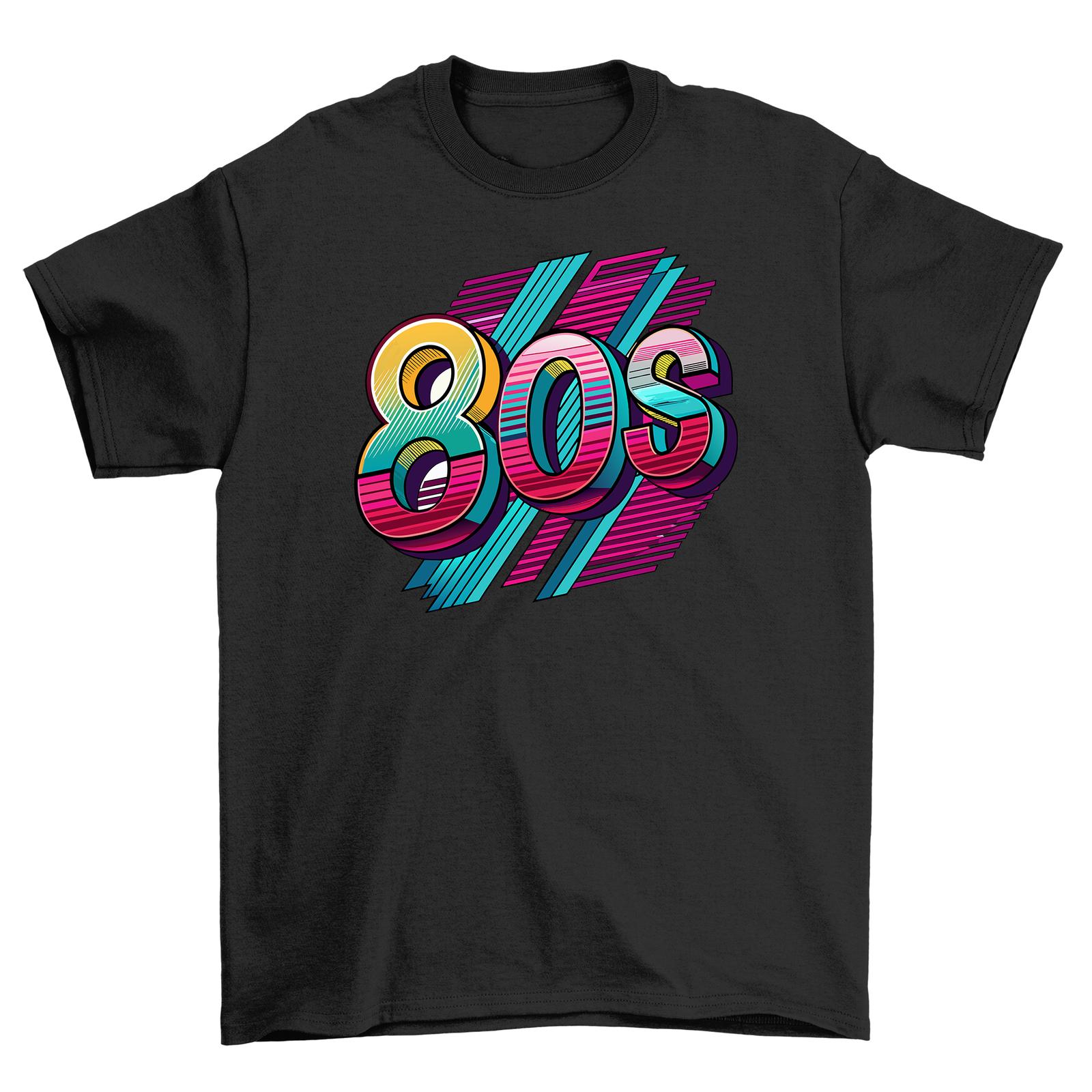 Retro_80 T-Shirt Mens Womens Tees Top - Embrace the Radness of the 80s! 100% Cotton, Funny Design, Pe 2XL