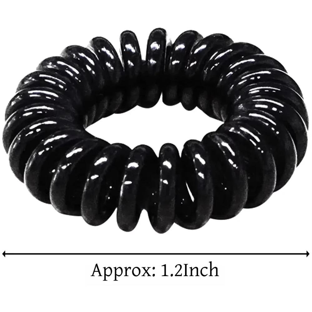 20pcs Large Spiral Hair Ties 30mm Spiral Hair Bands Coil Hair Bands Telephone Cord Bobbles,no Trace Strong Hold Transfer-resistant