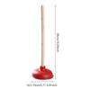 2 Piezas Desatascador de Inodoro de Alta Resistencia con Mango de Madera para Eliminación de Obstrucciones de Baño y Cocina Herramienta Desatascadora de Desagüe