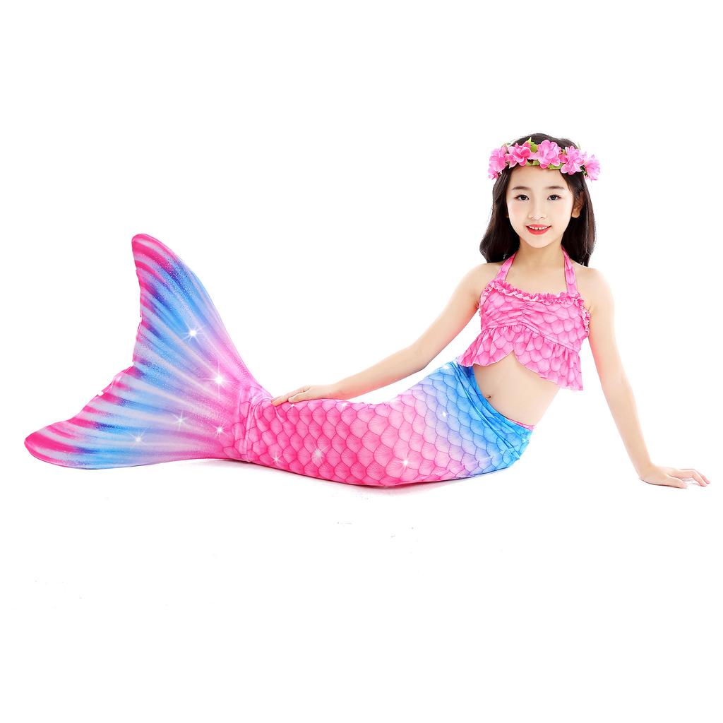 Children's clothing European and American foreign trade children's mermaid swimsuit bikini three-piece hot spring swimsuit girls swimsuit 1