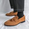 Men's Korean Suede Tassel Loafers - Trendy, Casual, Slip-On Driving Shoes