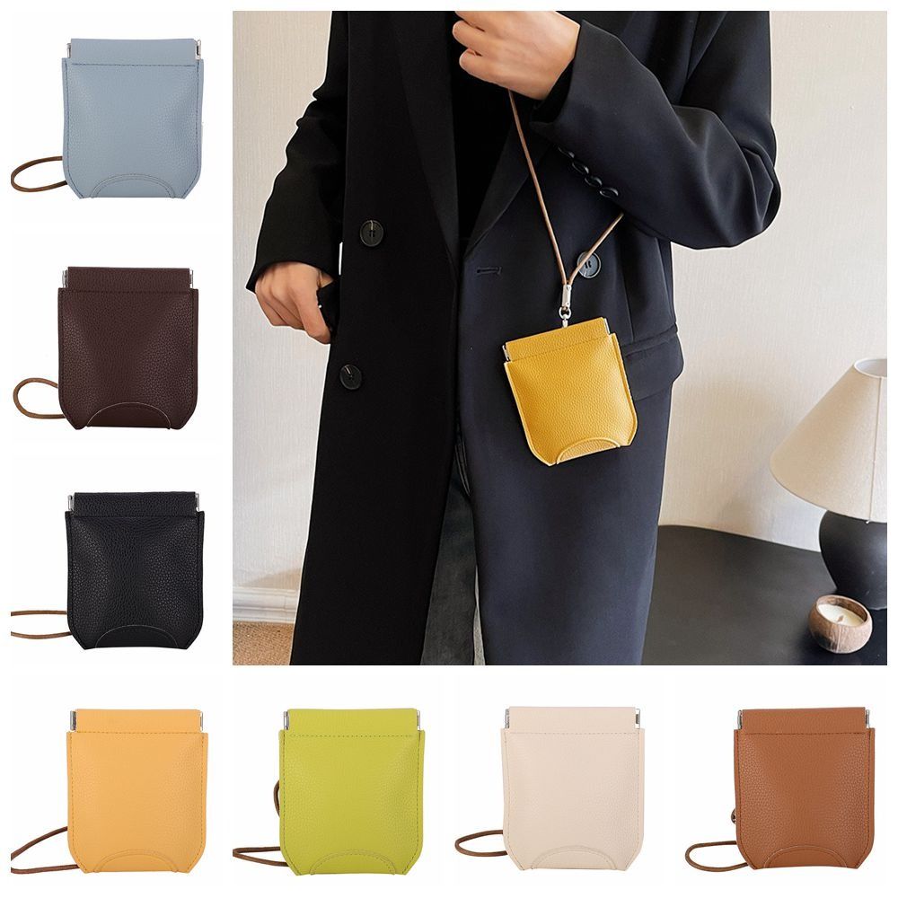 PU Leather Shoulder Bag Solid Color Coin Purse New Crossbody Bag