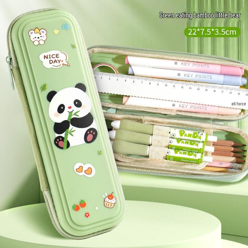 Layered Cartoon Pencil Case for Girls & Boys - Large Capacity School Stationery Bag