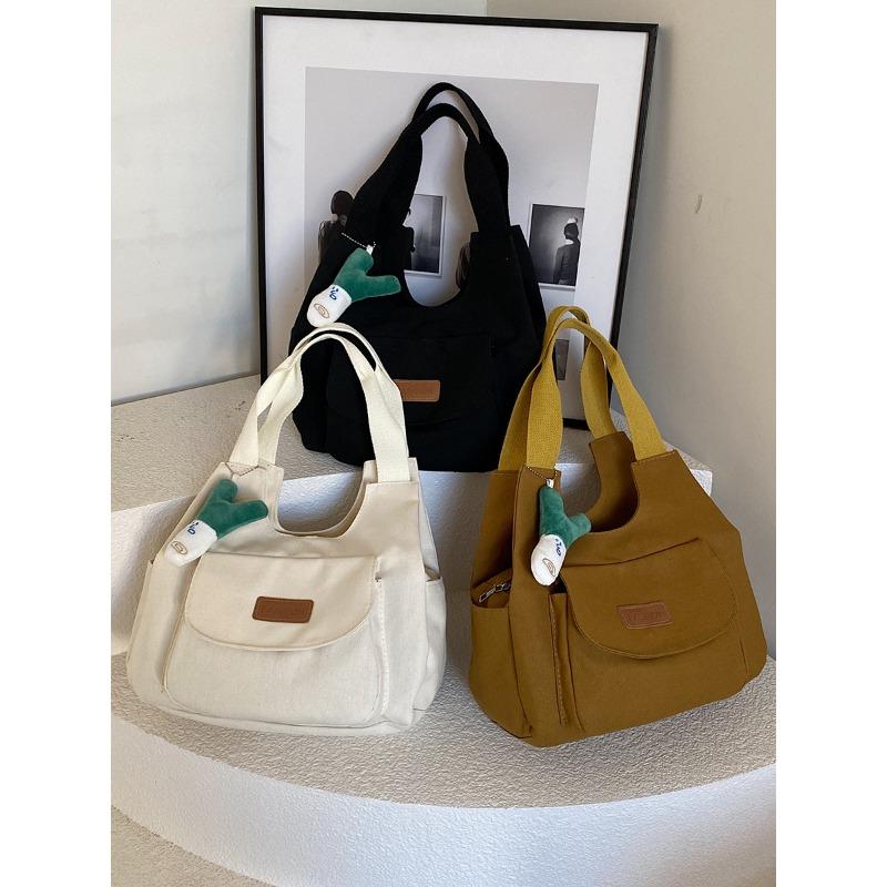 New Canvas Bag Sweet Soft Girl Shopping Handbag Trend Niche Design Women's Shoulder Bag