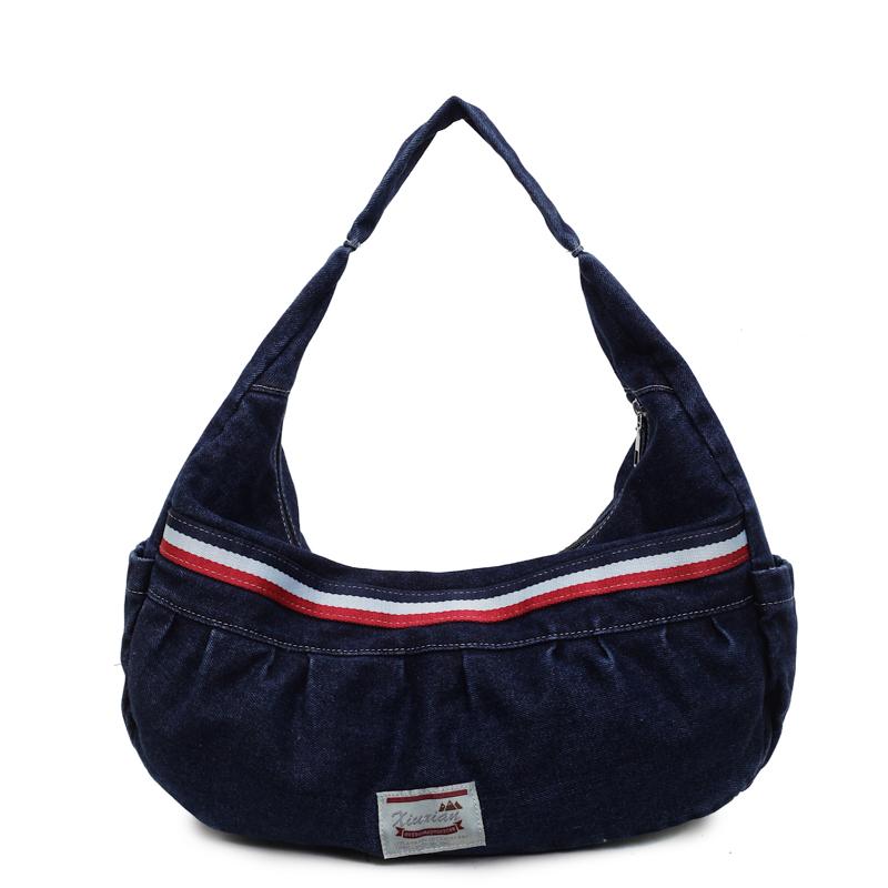 Denim Bag Large Capacity Crossbody Bag Women Tote Bag Commuter Shoulder Bag