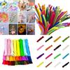 Pcs 100 Colorful Plush Root Twisting Rod Soft Felt Wire Strips Diy Decorations