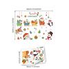3pcs Cartoon Luminous Stickers Waterproof Flat Sticker Christmas Themed Home Wall Stickers Christmas Party Atmosphere Decoration