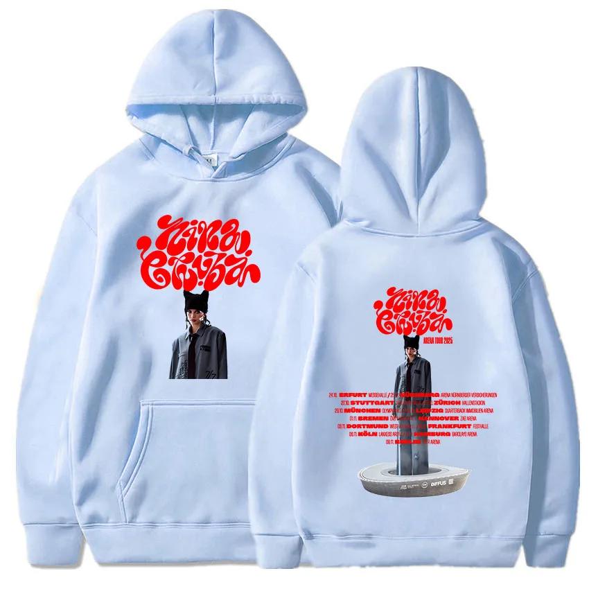 

Арена Тур 2025 Толстовки Nina Chuba Толстовки для женщин Зима Женская Мужская Одежда Принт Певицы Свитшоты Повседневные Пуловеры XS