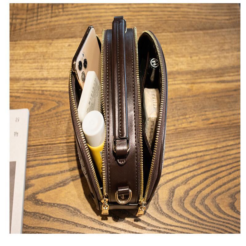 Nová módní taška Cross Body All Matching Retro Small Square Bag Vysoce kvalitní taška přes rameno Boston Bags Kontrastní kabelky