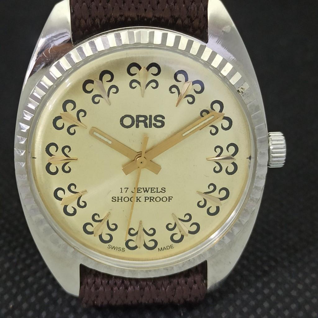 VINTAGE ORIS WINDING SWISS MENS REFURBISHED WRIST GOLDEN WATCH 558a-a296484-1