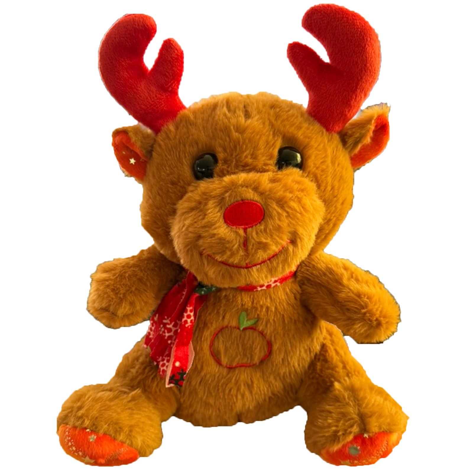 

Рождественский звук лось успокаивающая плюшевая игрушка для сна, мягкий материал детская дыхательная кукла-компаньон для сна One Size