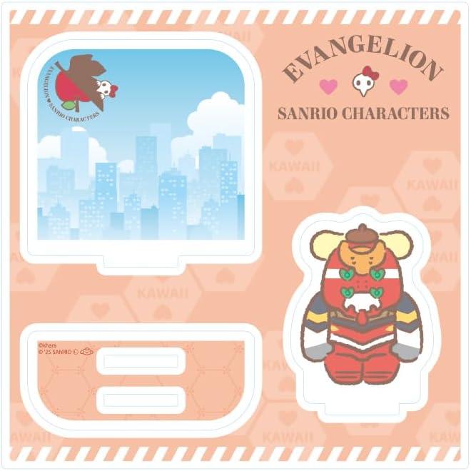 Evangelion x Sanrio Characters 03 Unit-02 x Pompompurin [Collaboration Illustration] Acrylic Stand Plate
