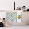 Italian Mediterranean Lemons Kitchen Towels, Capri Amalfi Coast Lemon Party Decorative Dish Tea Hand Towels for Kitchen Bathroom Decor,16x24 Inch Set