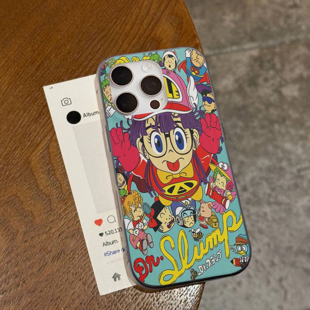 

Cartoon Dr Slump Arale Phone Case For IPhone 17 16 15 14 13 12 11 Pro Max Plus Corrugated Bumper Back Cover Shell iPhone 13pro max