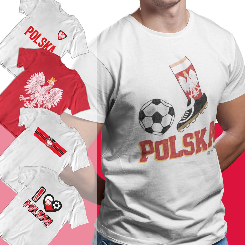 

Mens POLAND Football T-Shirts 2024 Polish World Cup Polska Kit Top Flag 2XL