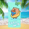 Water Gun Capybara Cartoon Beach Towel Multiple Sizes For Funny Teen Girls Outdoor Seaside Travel Towel