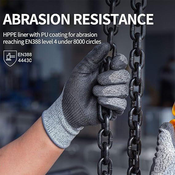 Factory Cheap Price Durable HPPE Nylon Spandex Liner Cut Resistant Safety Gloves Slip Resistance