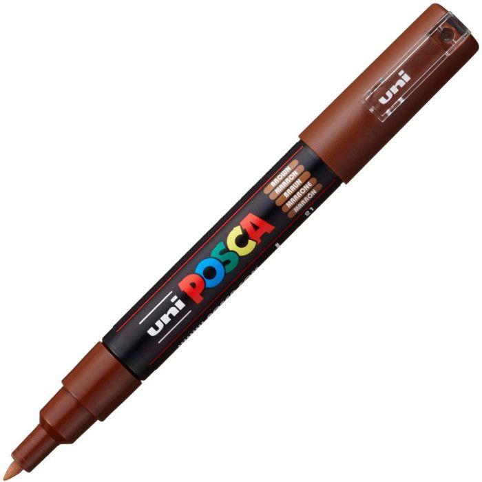 BROWN MARKER EXTRA FINE TIP 0.7/1M Brown, Chocolate