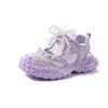 Girls' sports sandals, new summer model, children's hollow bow single mesh shoes, breathable mesh dad shoes for girls