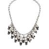 Punk Halloween Skull Necklace Statement Chain Jewelry with Front Drape and Alloy Finish for Concert and Party Outfits Daily