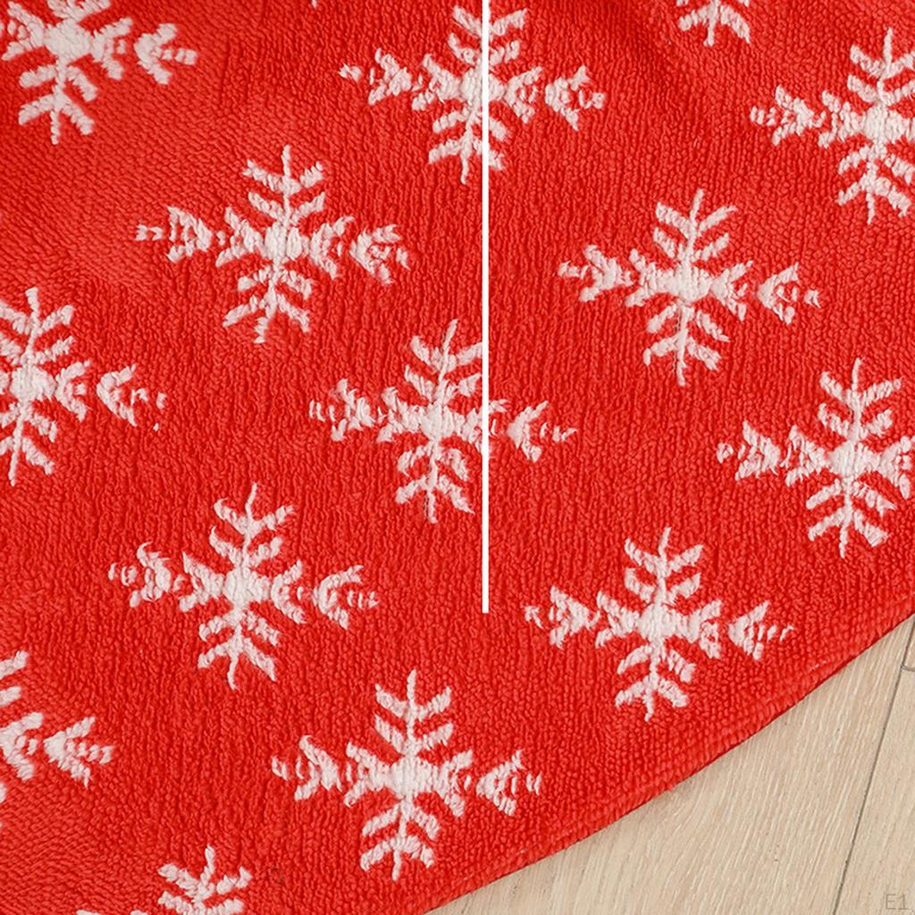 Christmas Tree Skirt Snowflack Pattern Soft for Indoor Festival