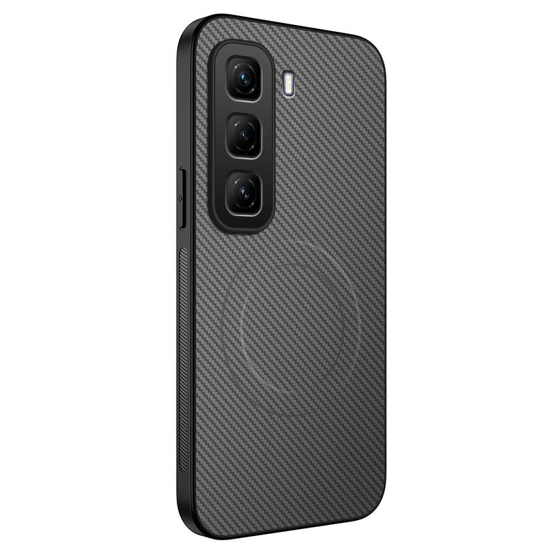 For Infinix Hot 60 60i Case Luxury Kevlar Stripe Magnetic Magsafe Back Cover For Infinix Hot60 60i Wireless Charging Funda