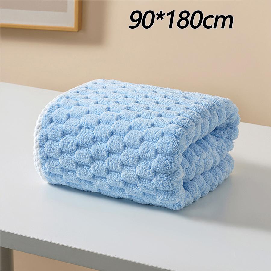 1 Pcs Large coral fleece bath towel, 90*180cm/70*140cm towel, light, soft and comfortable, absorbent and quick drying