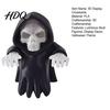 Unique Desktop Figurine Computer Monitor Skull Figurine 3D Printed Luminous Display Decor with Hooded Grim Reaper Design Halloween Horror