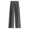 Oatmeal High-Waist Slimming Wide-Leg Pants for Women - 2024 Autumn/Winter Collection