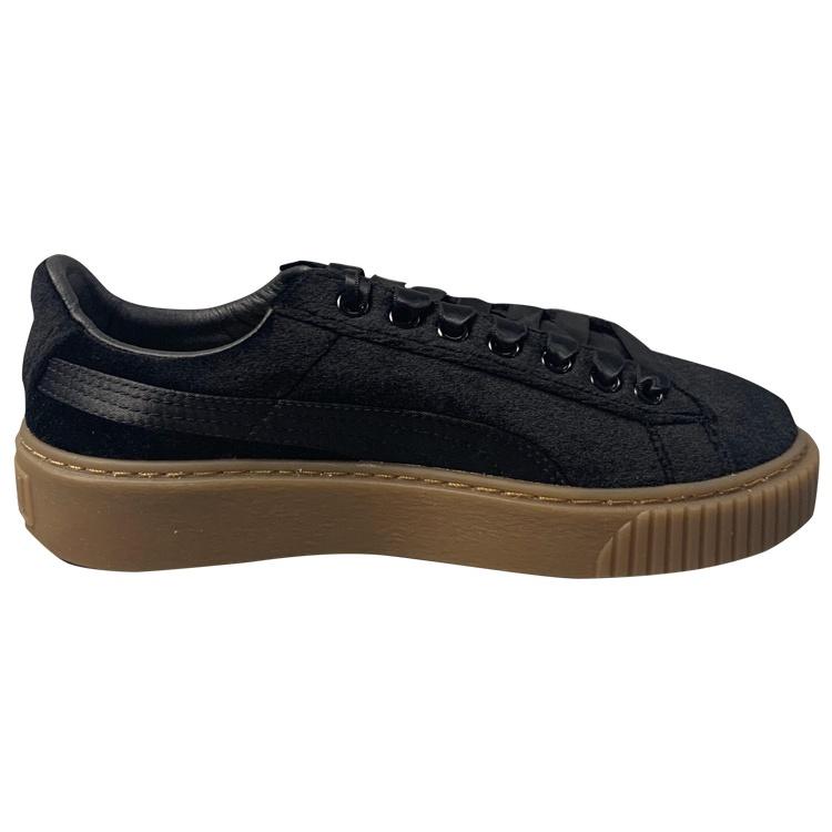 (WMNS) PUMA Suede Platform 'Black' Damskie 366721-03