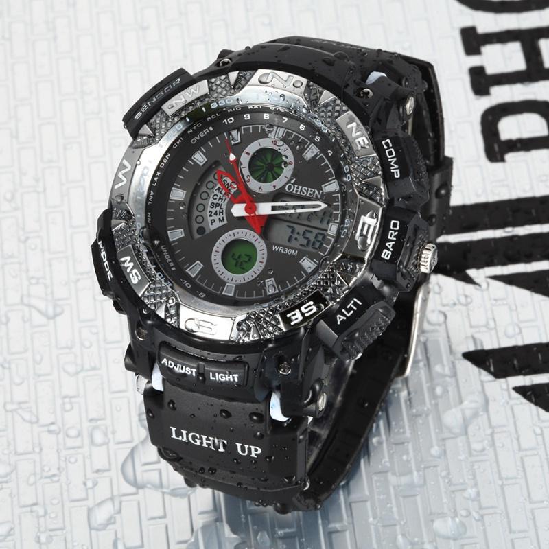 Buy OHSEN Waterproof 3ATM Multifunction Sporty Watch Digital Sport