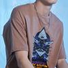 Li Ning Star Wars Letter Print Loose Short Sleeve T-Shirt Men Tops Brown AHSQ265-2