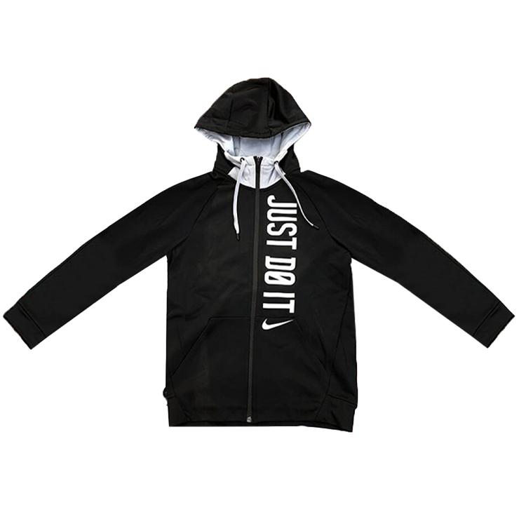 

Nike Therma Sports Lifestyle Теплая Ветрозащитная Прочная Куртка с Капюшоном и Молнией с Буквами с Длинным Рукавом Мужские куртки 904922-010 S