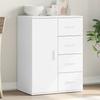 VidaXL Buffet, Sideboard with Drawers and Door, Living Room Dining Room Interior Storage Furniture, Modern, White 840534