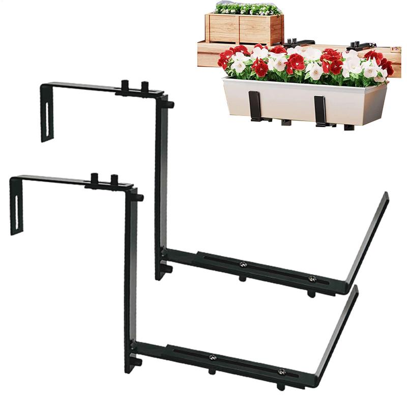 Planter Box Brackets Adjustable Window Box Brackets Sturdy Heavy Duty Planter Box Holder Reusable Window Box