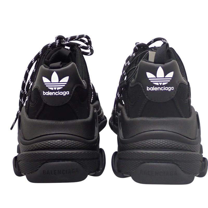 Balenciaga 712821 Sneakers Black Leather Mens