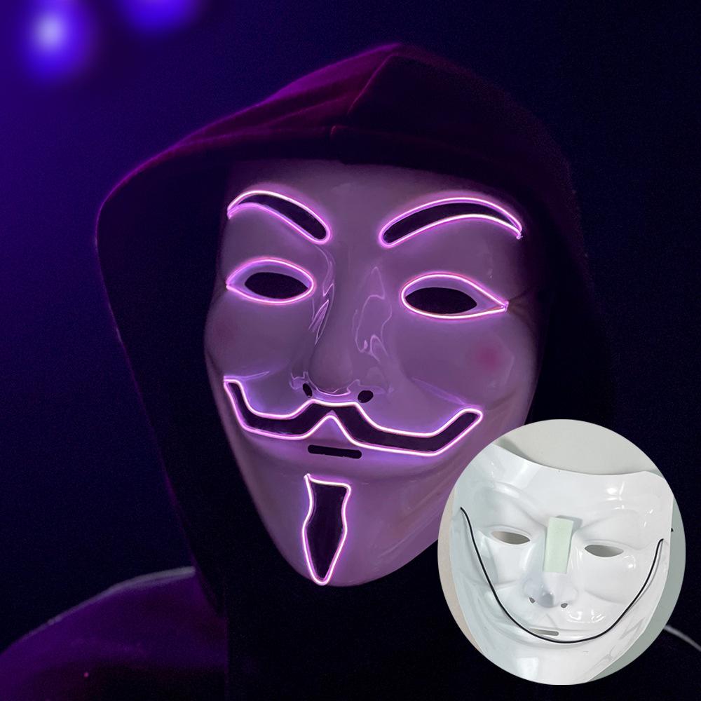 LED Light-Up Mask – A Role-play Mask with a Neon Effect, Perfect for Halloween, Carnivals, Nightclubs and Parties