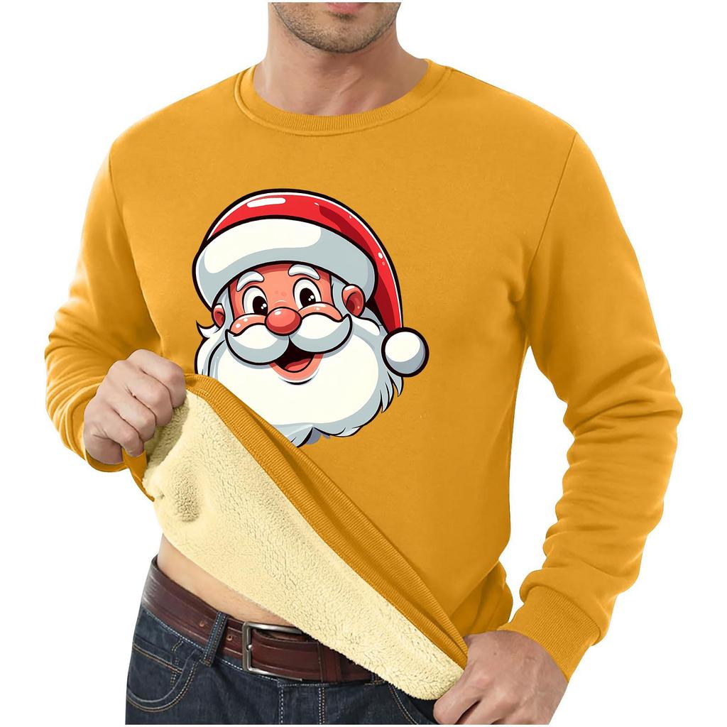 Men Sweatshirt Christmas Shirt Long Sleeve Funny Holdiay Crewneck Xmas Tops