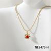 Christmas Cartoon Pendant Necklace: Snowflake, Tree & Reindeer Clavicle Chain