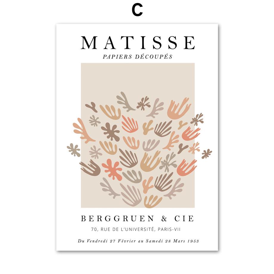 Astratto Matisse Corpo Curvilineo Donna Pianta Foglia Poster e Stampe Nordici Arte da Parete Pittura su Tela Decor Immagini per Soggiorno