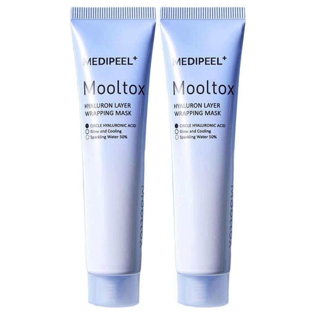 MEDI-PEEL Hyaluron Layer Mooltox Wrapping Mask 70ml Twin Set Hydrating Skin Smoothing Facial Pack