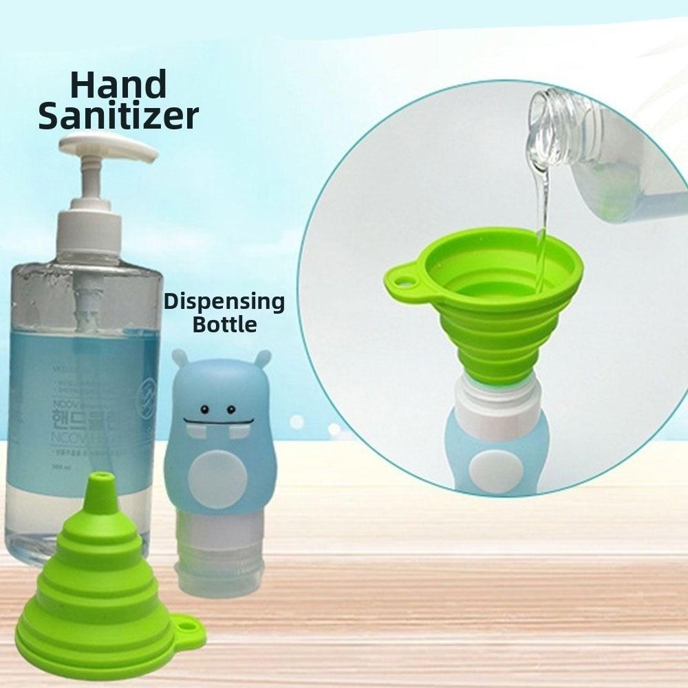 4Pcs Drain Foldable Funnel Mini Collapsible Funnel Multifunctional Silicone Funnel  Beer Dispensing