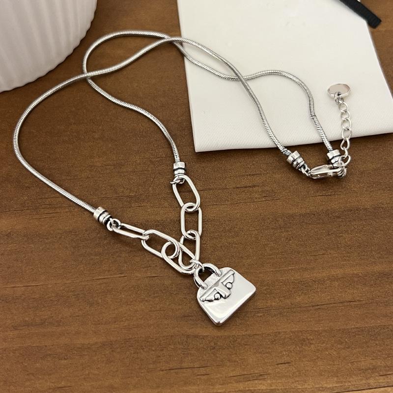 PANJBJ 925 Sterling Silver Irregular ShellNecklace for Women Minimalism Fashion Design Trend Sweet Jewelry Gift Dropshipping