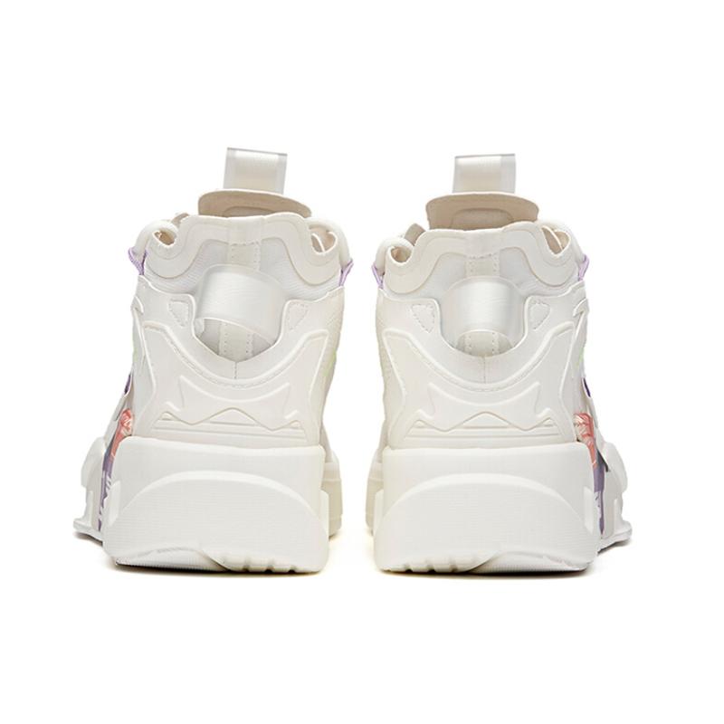 Anta G6 Wear-Resistant High-Top Skateboard Shoes Women's White Purple Sneakers 122128089-1