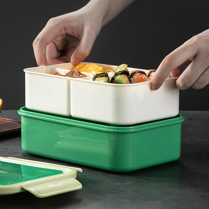 Large Capacity Household Lunch Box - Student Compartment Lunch Box, Fruit Lunch Box, Microwave Heating Compartment Lunch Box